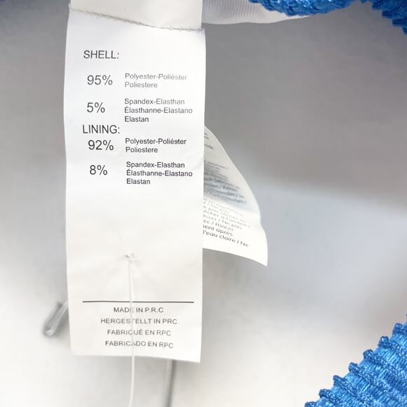 Cupshe Women's Cobalt Blue Ribbed Bralette and Bottoms Set Size Medium - Picture 8 of 9